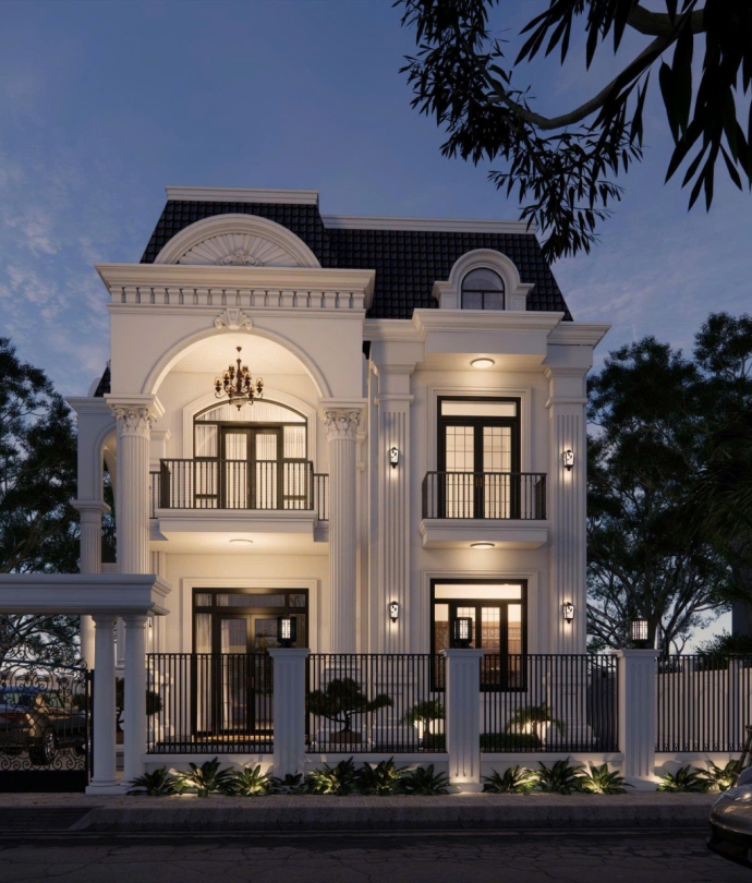 BIỆT THỰ TÂN CỔ ĐIỂN MÁI MANSARD: BẢN GIAO HƯỞNG CỦA SỰ SANG TRỌNG VÀ TINH TẾ