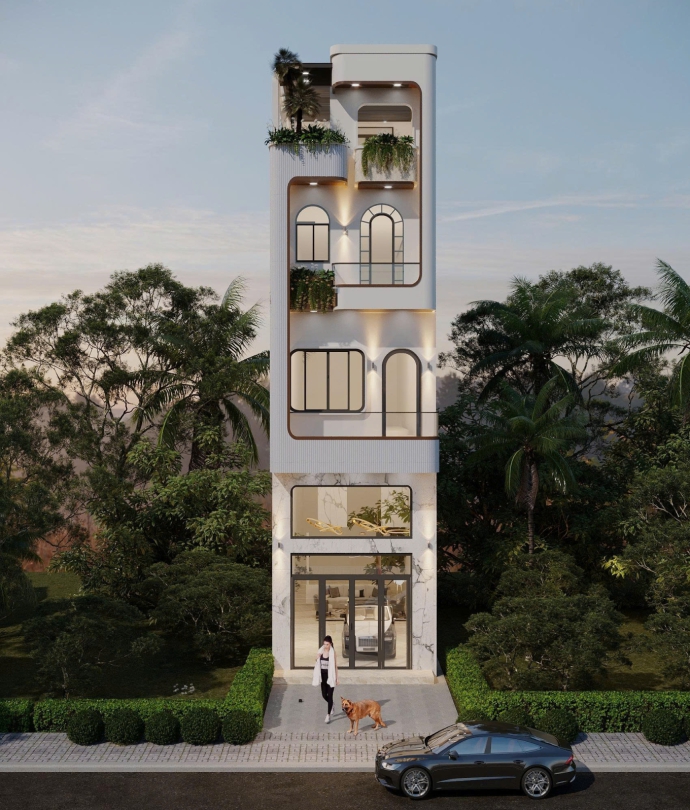 Nhà Phố Hiện Đại 4 Tầng tại Nhơn Trạch, Đồng Nai - Anh Kim